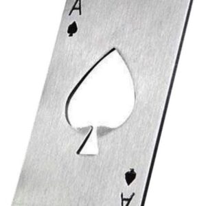 Abridor De Garrafa Aço Inox Formato Carta De Baralho Pocker - konomizze.com