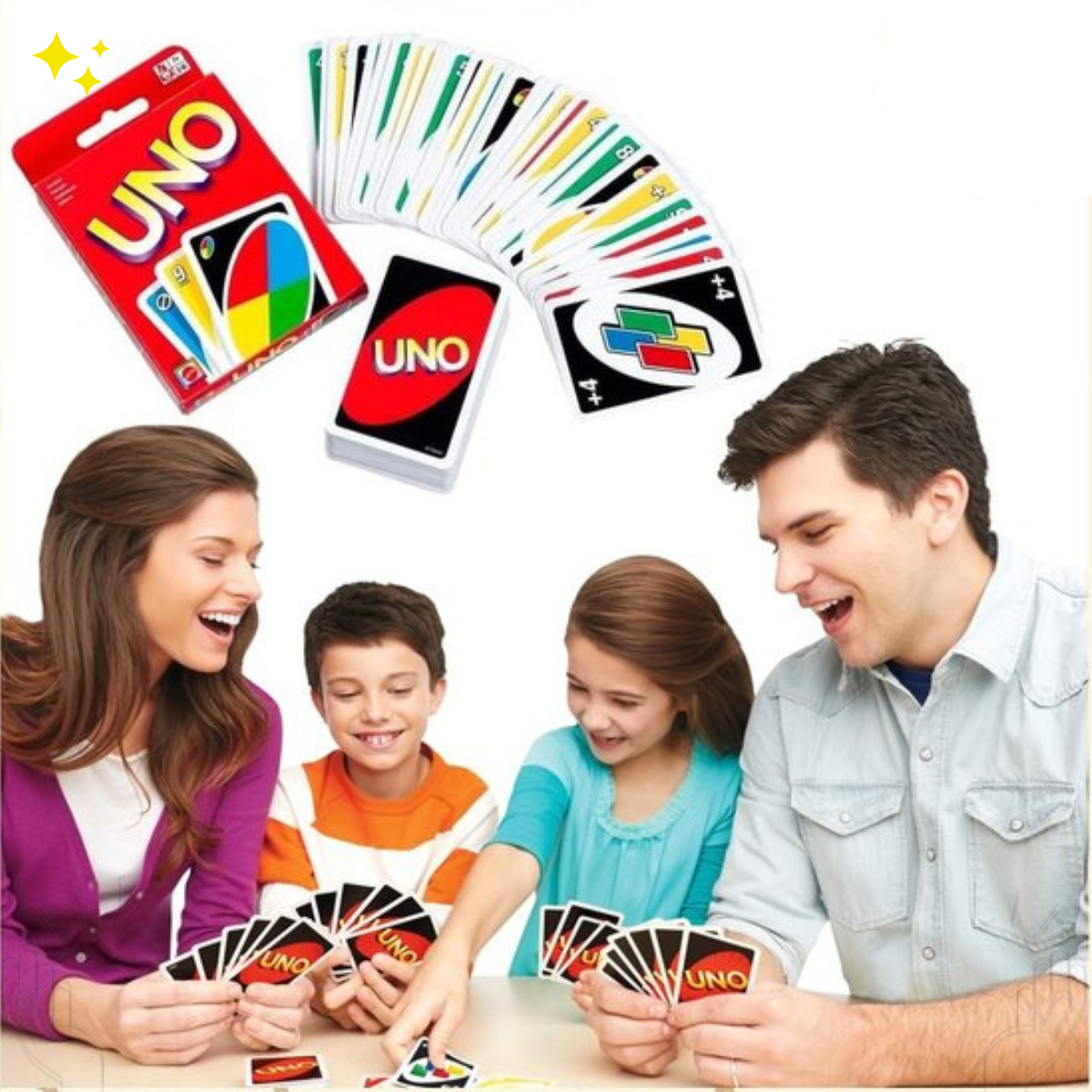 Jogo de Cartas UNO, Brinquedo para Crianças e Adultos, Jogo de