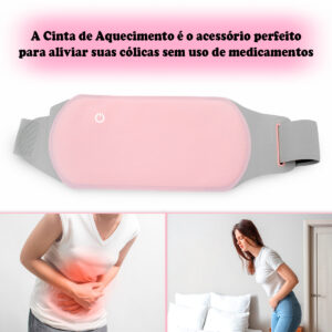 Cinta Massagem Aquecimento Alivio Colica Menstrual Almofada