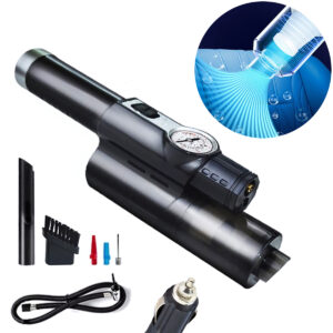 Aspirador De Pó Portátil Compressor Ar Encher Pneu 120W 12V - konomizze.com